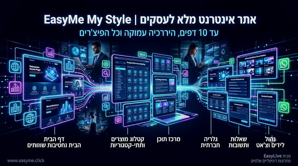 אתר אינטרנט מלא פלטפורמה לבניית אתרים